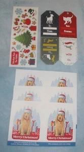 19 etiquetas adhesivas de regalo de Navidad para mascotas gatos perros Spaniel cachorro Santa ciervo oso pingüino - Imagen 1 de 8