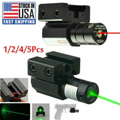 Tactical Red/Green Laser Beam Dot Sight Scope For Gun Rail 11/20mm Pistol Rail