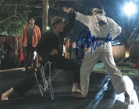 RALPH MACCHIO WILLIAM ZABKA SIGNED AUTOGRAPH COBRA KAI 11X14 PHOTO BAS BECKETT Cover