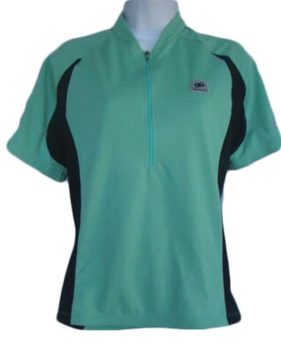 Camiseta de ciclismo SUGOI feminina tamanho M verde RICCI nova com etiquetas $59 com bolsos traseiros - Imagem 1 de 4