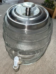 Home Essentials Del Sol Glass Cold Beverage Dispenser 1.32 Gallons See Pics Used - Picture 1 of 14