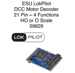 ESU LokPilot V5.0 DCC Motor Decoder ~ 21 Pin 4 Functions ~ HO or O Scale 59629 - Picture 1 of 2