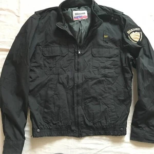 BLAUER U.S.A. RACER JACKET  MEN'S ZIPPED BLACK XXL SIZE EU - Picture 1 of 12