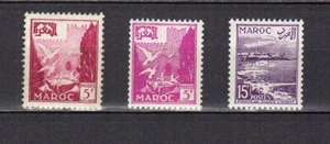 Maroc R.F. 1951-54 vues 3 timbres neufs MNH /TE5386 - Picture 1 of 1