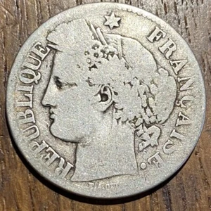 FRANCE PIECE DE 2 FRANCS CERES 1871 K. EN ARGENT (932) - Picture 1 of 2