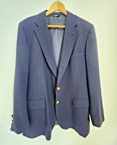 VTG USA Classic Polo Univeraity Club by Ralph Lauren Men’s Navy Blazer 100% Wool - Picture 1 of 19