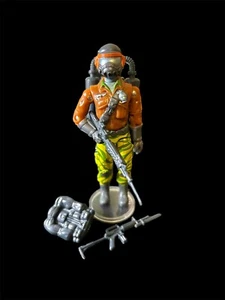 Steel Brigade Tiger Force Custom 1987 Vintage Style GI Joe Black Major wFilecard - Picture 1 of 6