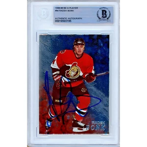 Radek Bonk Auto 1998-99 BAP #94 Ottawa Senators Autograph Card Beckett BAS Slab - Picture 1 of 5
