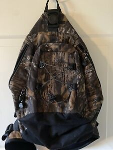 LL Bean Brown Camo Mossy Oak Breakup Sling Pack With Waist Straps