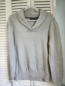 Maglione uomo Nautica collo cappuccio colletto grigio 100% cotone pescatore grande - Foto 1 di 6