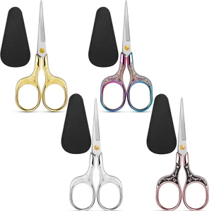 Set of 4 Embroidery Scissors Small Colorful Small Vintage Craft Professional Pre - Picture 1 of 7