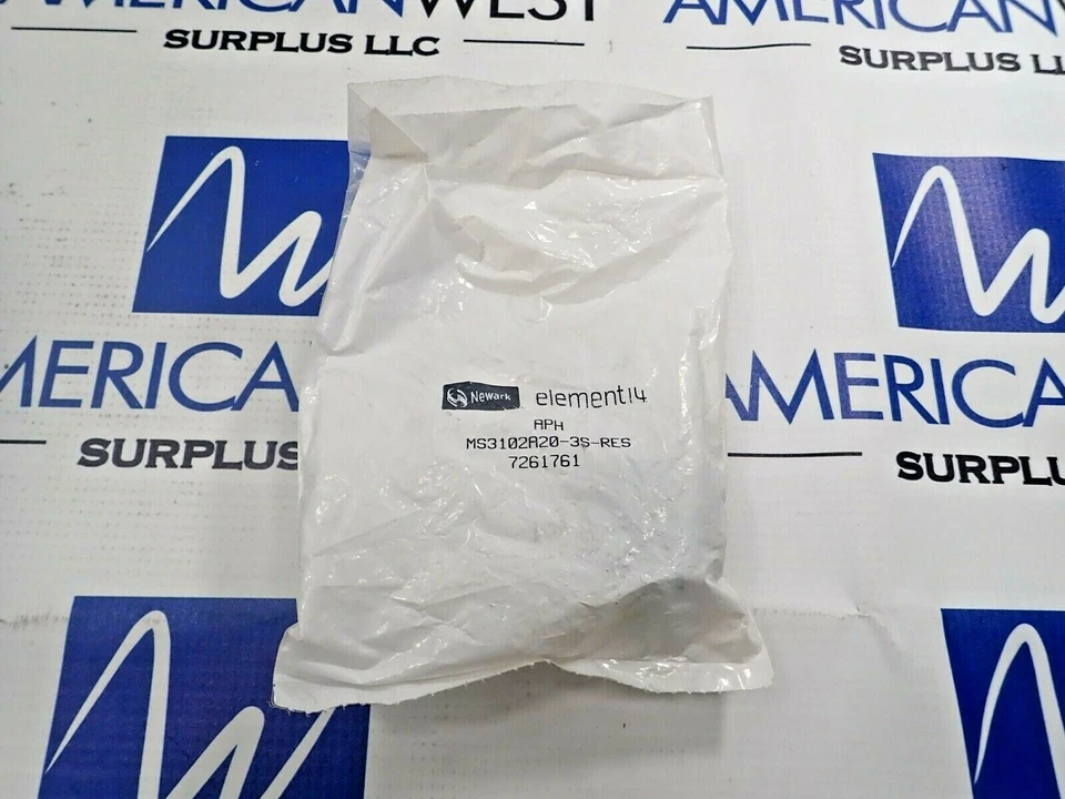 NEWARK ELEMENT MS3102A20-3S AMPHENOL 3 PIN NEW - Image 1 of 3