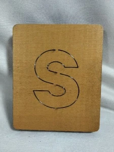 Letter S 4" Accu-Cut Accucut Ellison Educational Wooden Dies 5x6 Arts & Crafts - Picture 1 of 3