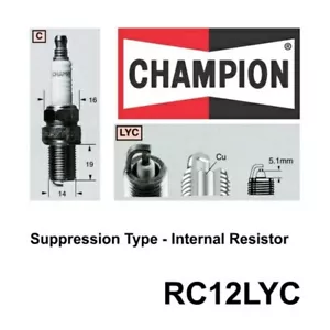 6x CHAMPION Performance Driven Quality Copper Plus Spark Plug For Jeep #RC12LYC - Picture 1 of 6