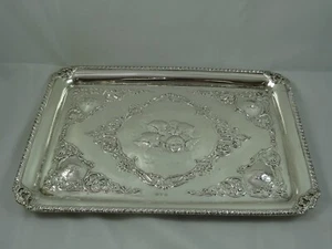 STUNNING `REYNOLDS ANGELS` st silver VICTORIAN DRESSING TABLE TRAY, 1899, 503gm - Picture 1 of 5