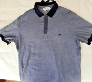 *** Salvatore Ferragamo Polo Shirt Mens XL Blue Italy Cotton Shirt ** - Picture 1 of 11