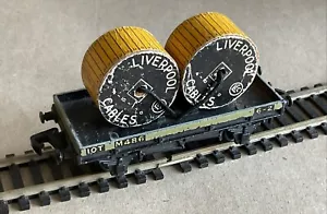 Hornby Dublo 4646 Low Sided Wagon with Liverpool Cables Drums -2 OR 3 Rail - Picture 1 of 7