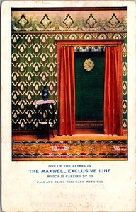 1900's Interior Decorating Maxwell Wallpaper Advertising VTG DB Postcard 10D - Picture 1 of 2