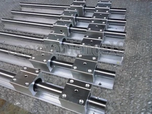  2 (SBR20--L250 / 700 / 1050 ) MM FULLY SUPPORTED LINEAR RAIL SHAFT + 12 SBR20UU - Picture 1 of 2