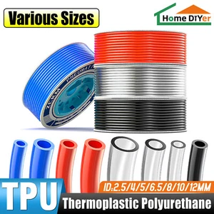 Polyurethane Flexible Tubing TPU Hose Tube Pneumatic Pipe Compressed Air Gas - Picture 1 of 12