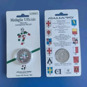 MEDAGLIA UFFICIALE COPPA DEL MONDO ITALIA 90 "MASCOTTE NOTTI MAGICHE" - Foto 1 di 3