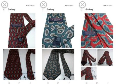 Corbata de seda Roundtree & Yorke LOTE de 3 corbatas Foto 1 de 2