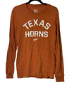 Nike Men S Texas Long Horns Round Neck Long Sleeve T-Shirt, Burnt Orange, Small