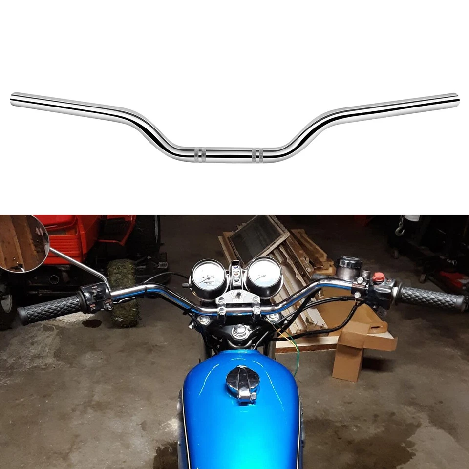 Manillar de arrastre cromado para Honda CB360 250 500 650 700 750 7/8" 22 mm Foto 1 de 4