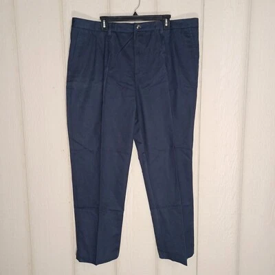 Брюки мужские Van Heusen 42x32 синие для интервью защита от пятен карьерные нарядные стильные новые без ценников - Изображение 1 из 4