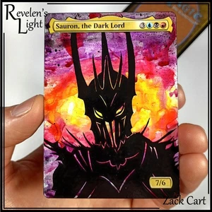 Sauron, the Dark Lord Alter - Hand Painted MTG Altered Art Magic the Gathering - Picture 1 of 1