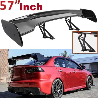 57" Rear Spoiler Wing For Mitsubishi Lancer Truck GT-Style Glossy Black - Image 1 of 4