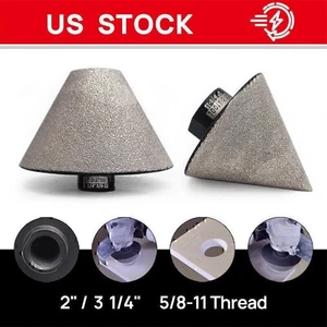 1pc 1-3/8" 2" 3-1/4" Diamond Chamfer Bits Cone Milling Beveling Hole Countersink - Picture 1 of 12