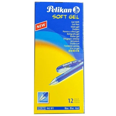 Pelikan Soft Gel Stift – Blau, 12er Pack Kugelschreiber super Soft Stick - Bild 1 von 4
