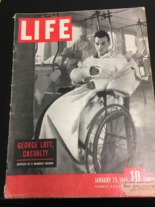 Life Magazine, January 29, 1945, Odyssey of a Wounded Soldier - Imagen 1 de 1