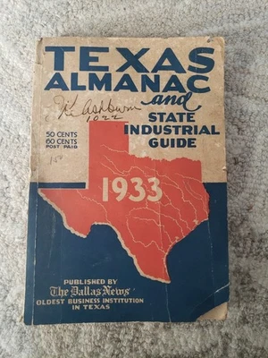 1933 Texas Almanac and State Industrial Guide,  - Image 1 of 4