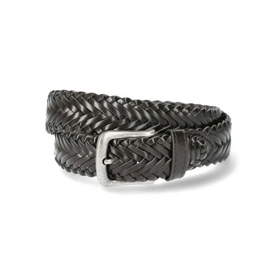 Boys Dark Brown Faux Leather Braided Belt (Size Small) BRAND NEW W TAGS - Image 1 of 3