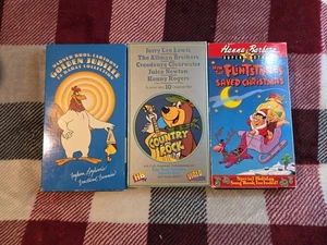  3 Lot Vhs-HB TV  COUNTRY ROCK, Foghorn Leghorn's, Flinstones Saved Christmas  - Picture 1 of 14
