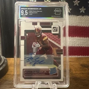 BRIAN ROBINSON JR 2022 PANINI 9.5 DONRUSS AUTOGRAPH AUTO RC SP WFT - Picture 1 of 4