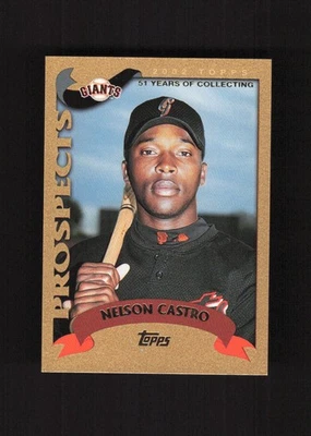 2002 Topps Traded & Rookies Gold #T116 Nelson Castro San Francisco Giants #/2002 - Image 1 of 2