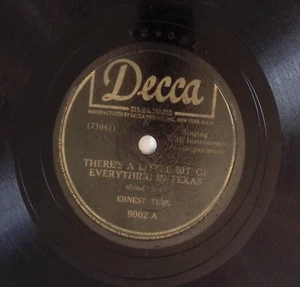 ERNEST TUBB  THERE'S A LITTLE BIT OF EVERYTHING IN TEXAS/DARLING.. 78 RPM 1138 - Picture 1 of 3