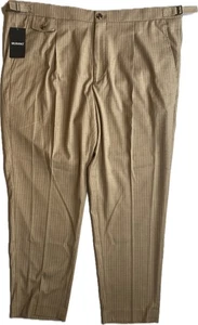 NEW-Size 44 x 32 Big Mens Murano Baird McNutt Dress Pants Polyester Brown $100 - Picture 1 of 17