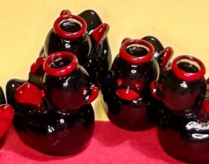 Mini Resin Rubber Duckie 20 Teufel Enten schwarz & rot Figuren Teufelshörner & Halos - Bild 1 von 19