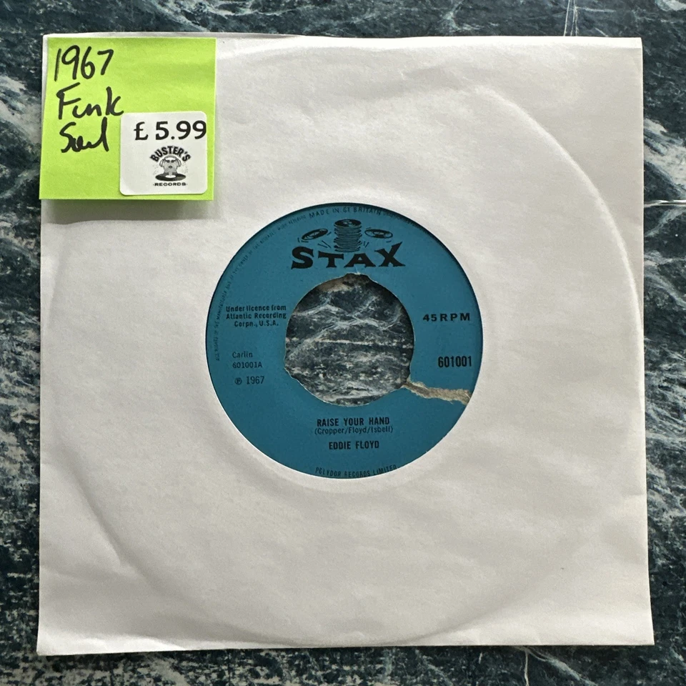 Eddie Floyd - Raise Your Hand 7” Vinyl Record Single VG+ Foto 1 de 4