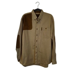 North River Vintage Mens Tan Shirt Size Large Hunting Shooting Workwear Outdoors - Picture 1 of 12
