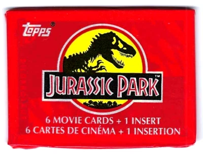 Vintage Jurassic Park Topps 1992 Sealed Card Pack 6 Cards 1 Sticker - Image 1 of 2