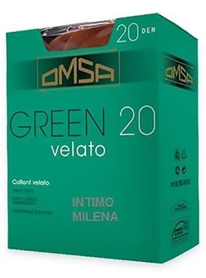 10 PAIA COLLANT OMSA GREEN 20 DEN CLASSICO VELATO TAGLIE 2-3-4