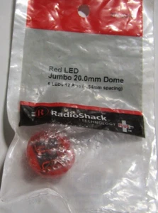 RadioShack Red LED Jumbo 20.0mm Dome 276-0315 New And Sealed - Picture 1 of 3