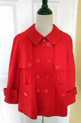 Chaqueta Columpio SANDRO Sportswear Doble Pecho Rojo Elástico Tejido (M) NUEVA Foto 1 de 4