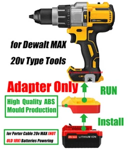 1x Adaptador para Baterías Porter Cable 20v MAX (NO 18V) Para Se Adapta a Herramientas DeWalt 20v - Imagen 1 de 6