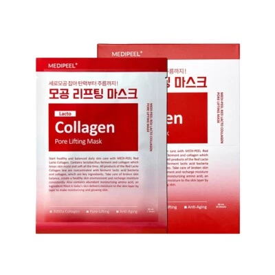MEDIPEEL Red Lacto Collagen Pore Lifting Mask 30ml x 10pcs K-Beauty - Image 1 of 2